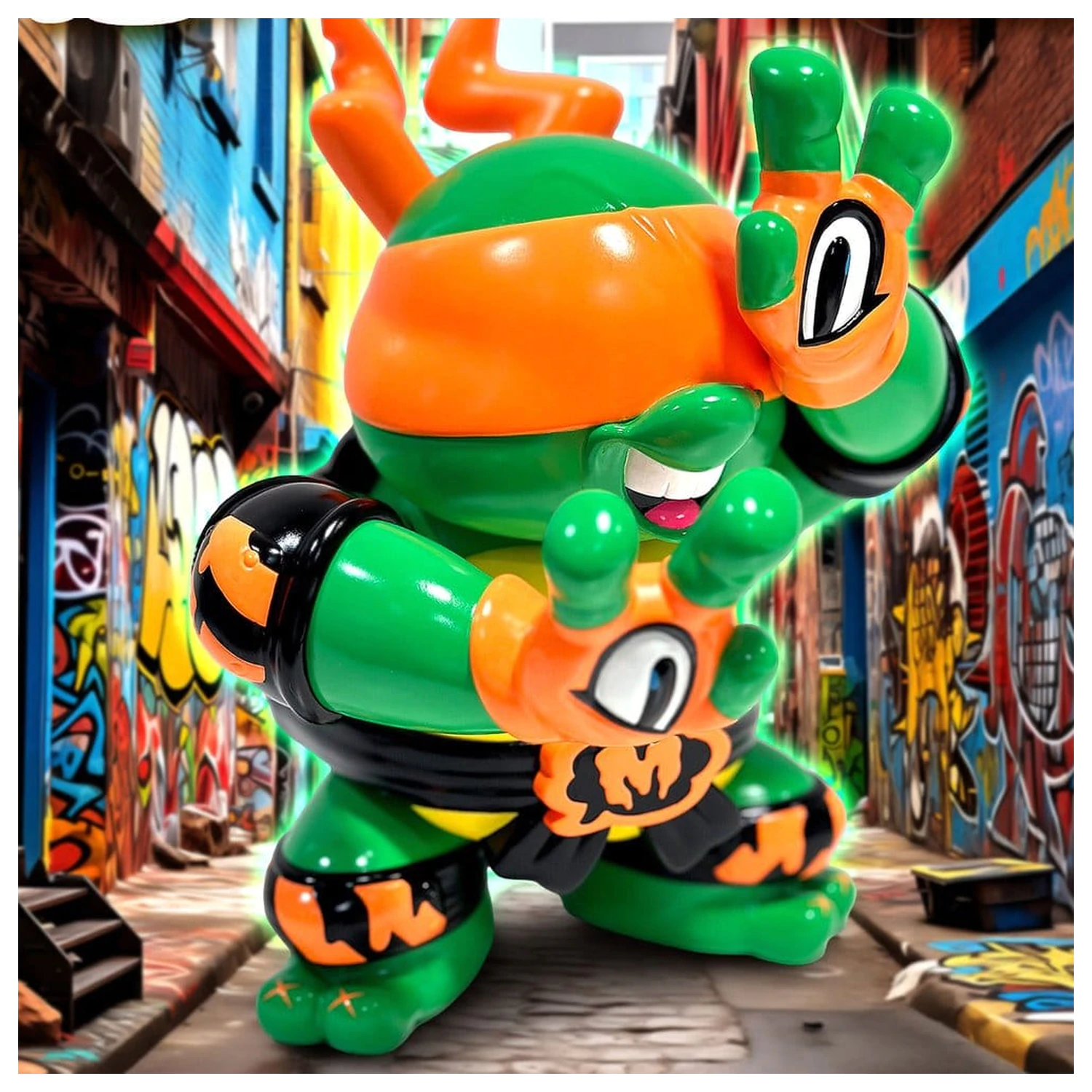 Teenage Mutant Ninja Turtles x Grape Brain Vinyl figura Michelangelo 24 cm termékfotó