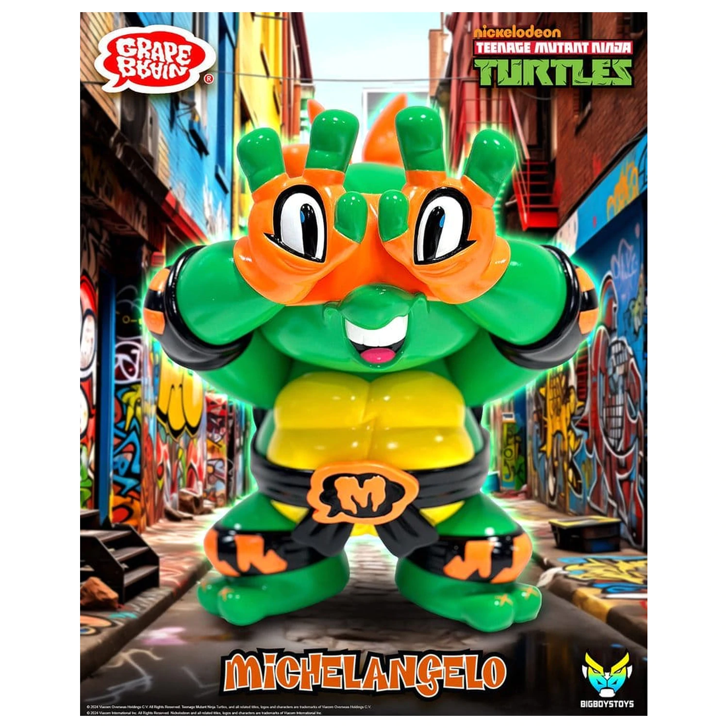 Teenage Mutant Ninja Turtles x Grape Brain Vinyl figura Michelangelo 24 cm termékfotó