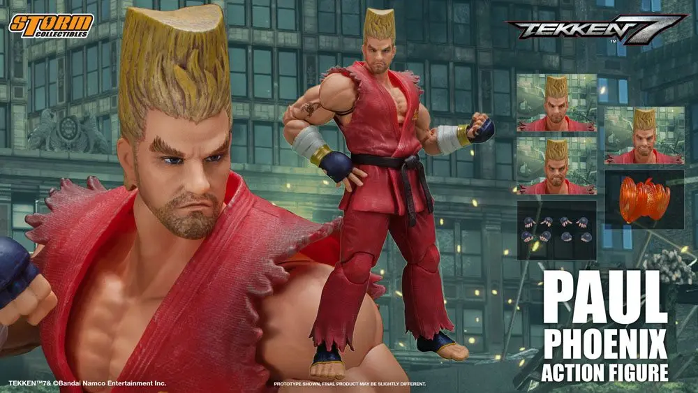 Tekken 7 1/12 Paul Phoenix akciófigura 18 cm termékfotó