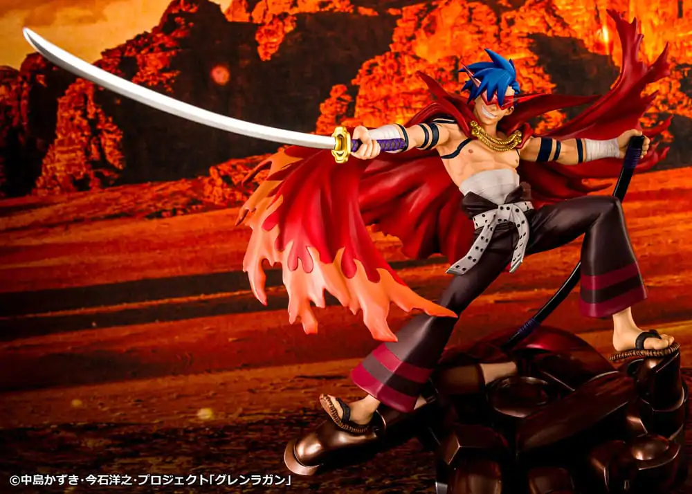 Tengen Toppa Gurren Lagann Kamina &amp; Gurren PVC szobor figura 27 cm termékfotó