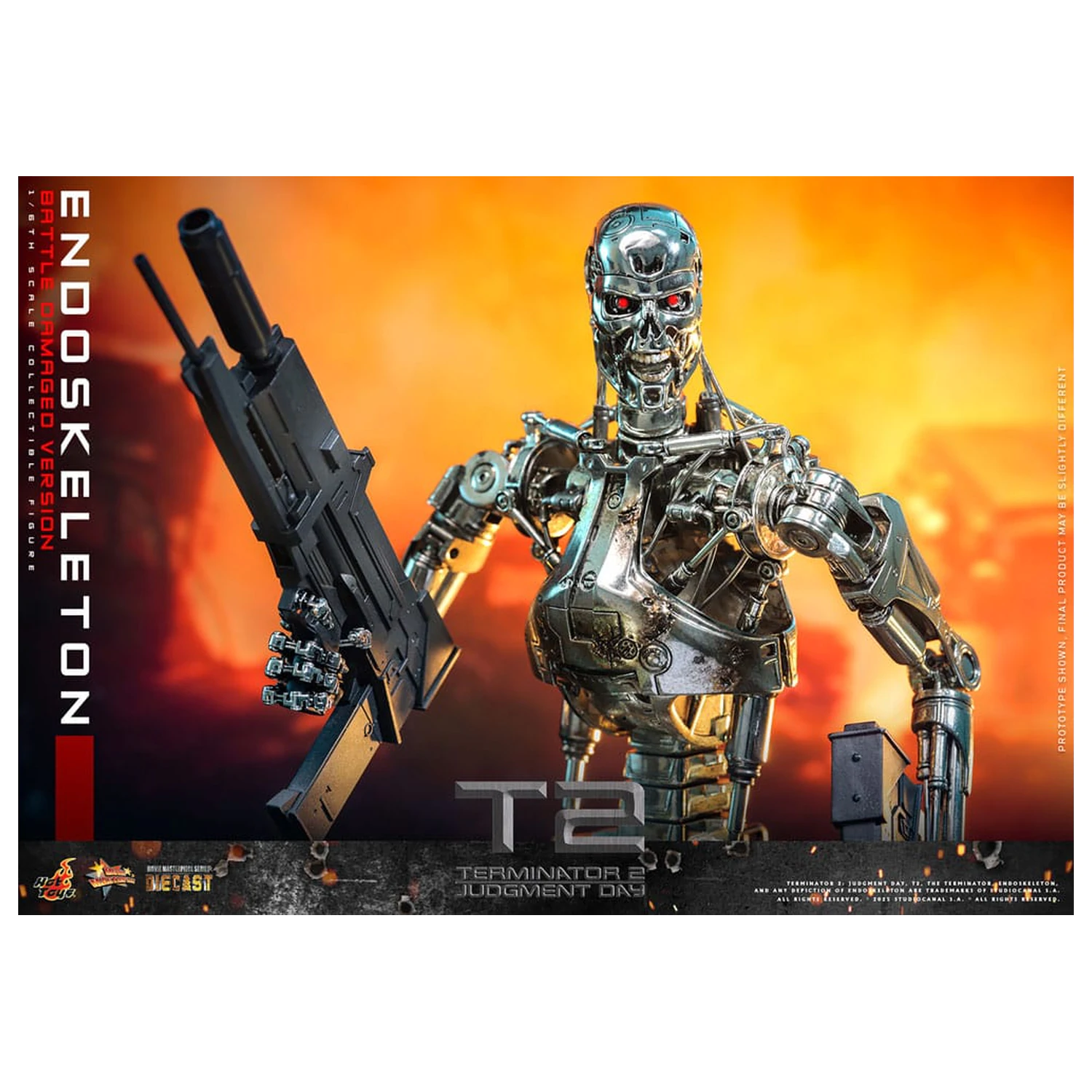 Terminator 2: Judgment Day Movie Masterpiece 1/6 Endoskeleton (Battle Damaged Version) akciófigura 31 cm termékfotó