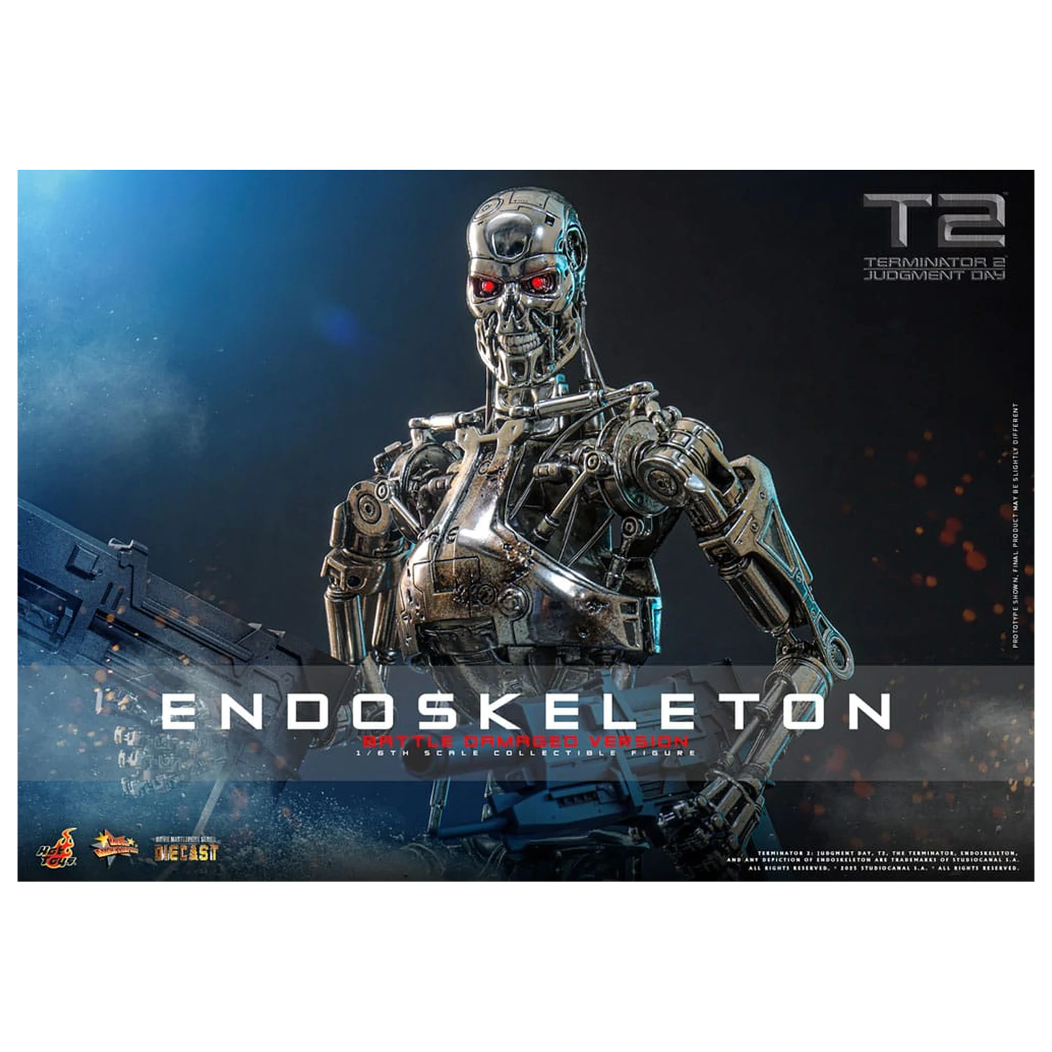 Terminator 2: Judgment Day Movie Masterpiece 1/6 Endoskeleton (Battle Damaged Version) akciófigura 31 cm termékfotó