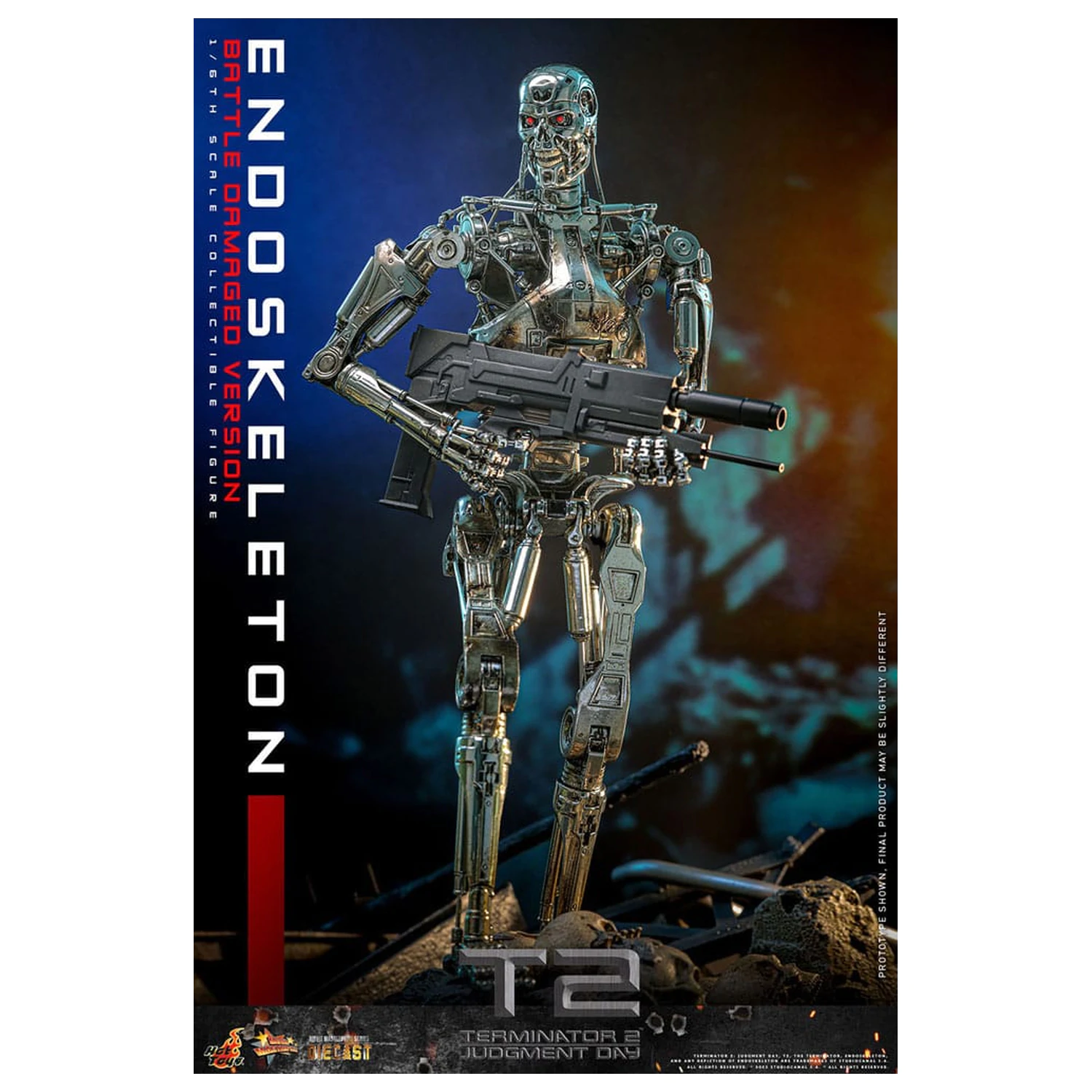 Terminator 2: Judgment Day Movie Masterpiece 1/6 Endoskeleton (Battle Damaged Version) akciófigura 31 cm termékfotó