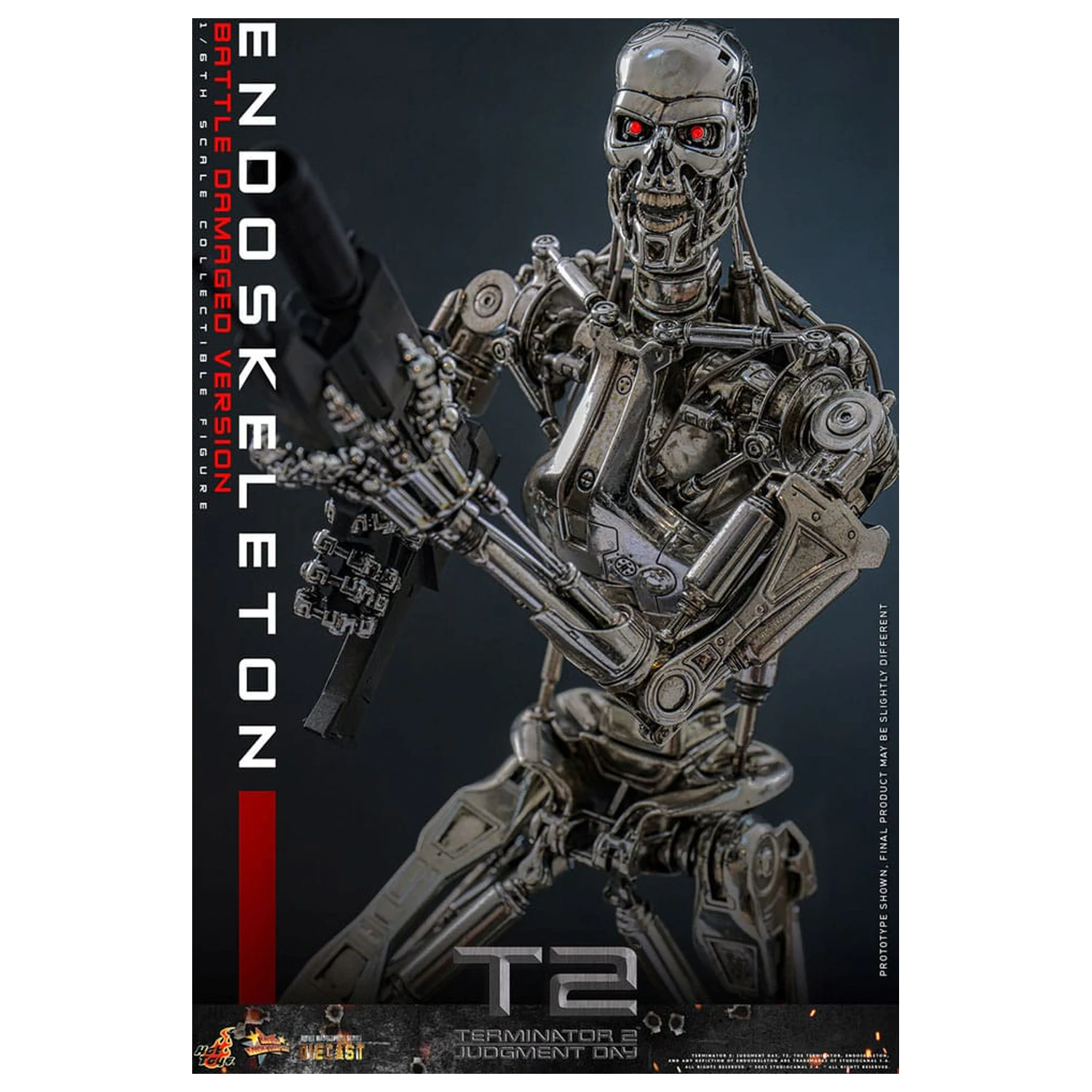 Terminator 2: Judgment Day Movie Masterpiece 1/6 Endoskeleton (Battle Damaged Version) akciófigura 31 cm termékfotó