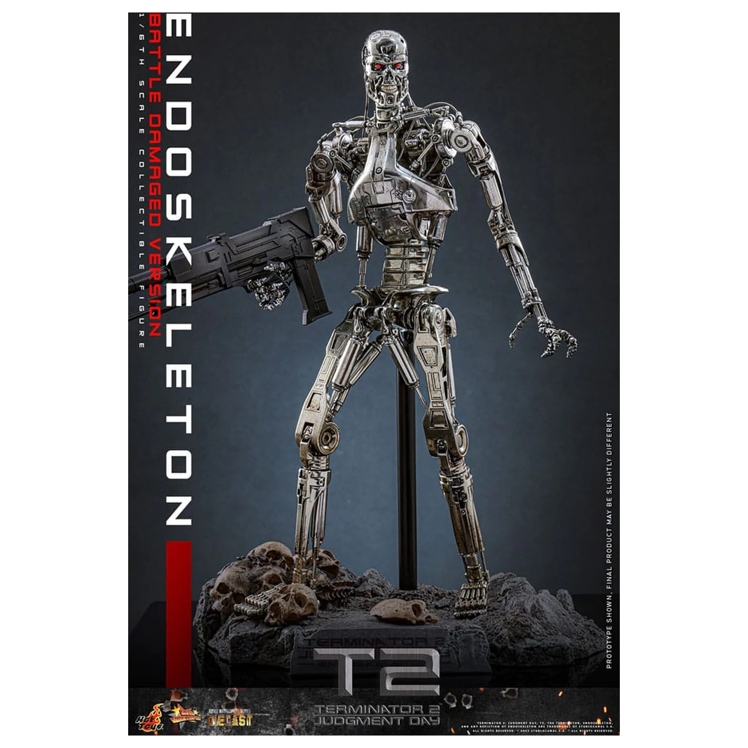 Terminator 2: Judgment Day Movie Masterpiece 1/6 Endoskeleton (Battle Damaged Version) akciófigura 31 cm termékfotó