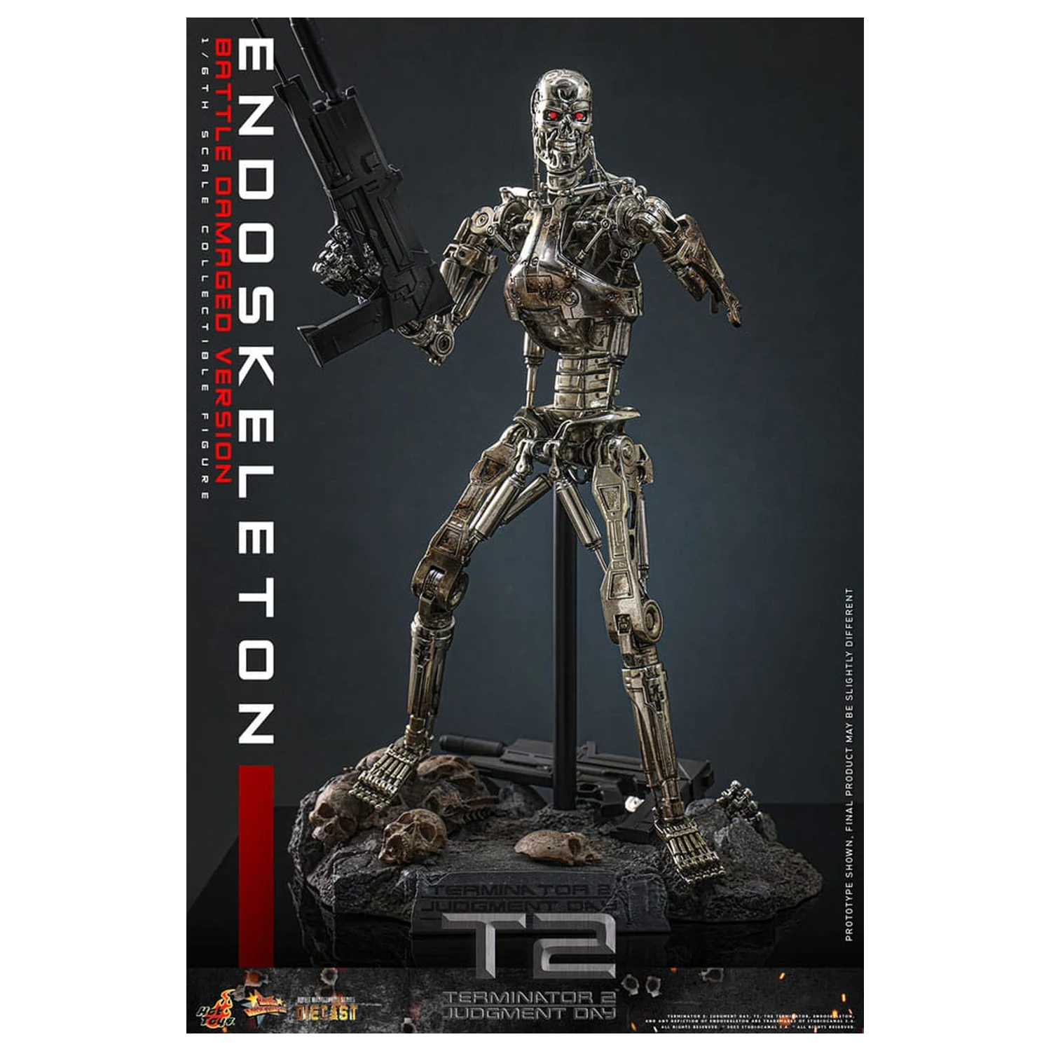 Terminator 2: Judgment Day Movie Masterpiece 1/6 Endoskeleton (Battle Damaged Version) akciófigura 31 cm termékfotó