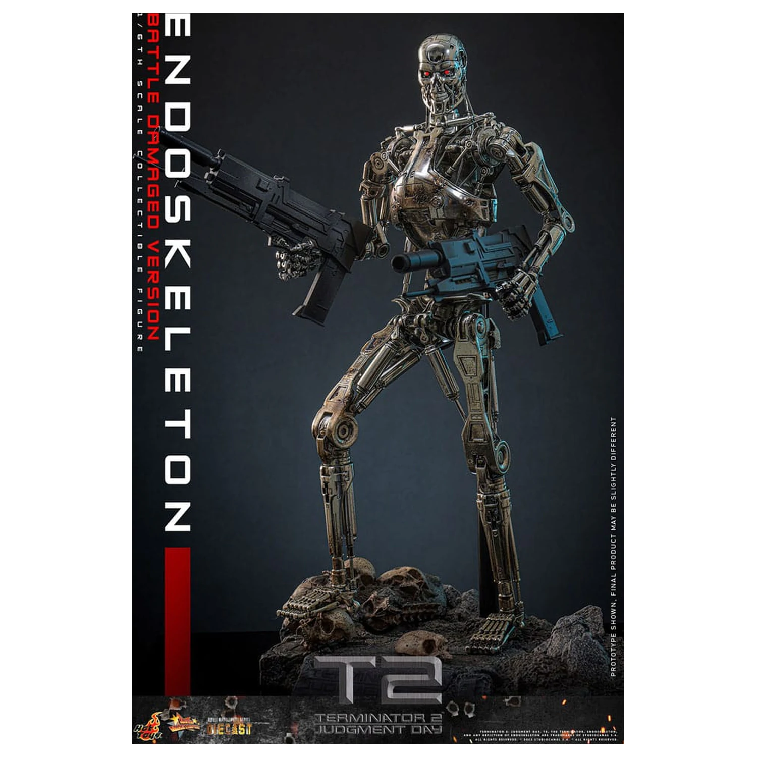 Terminator 2: Judgment Day Movie Masterpiece 1/6 Endoskeleton (Battle Damaged Version) akciófigura 31 cm termékfotó