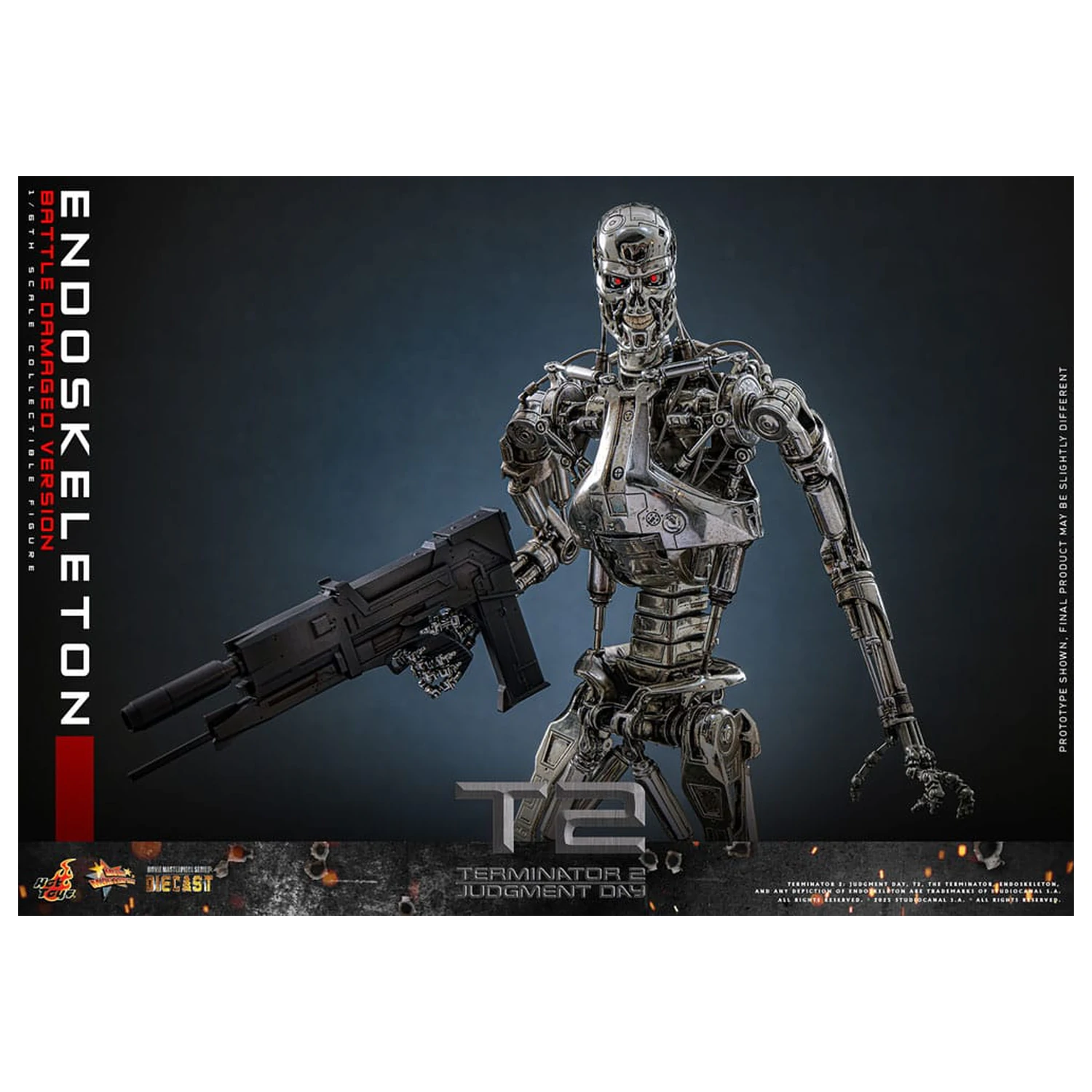 Terminator 2: Judgment Day Movie Masterpiece 1/6 Endoskeleton (Battle Damaged Version) akciófigura 31 cm termékfotó