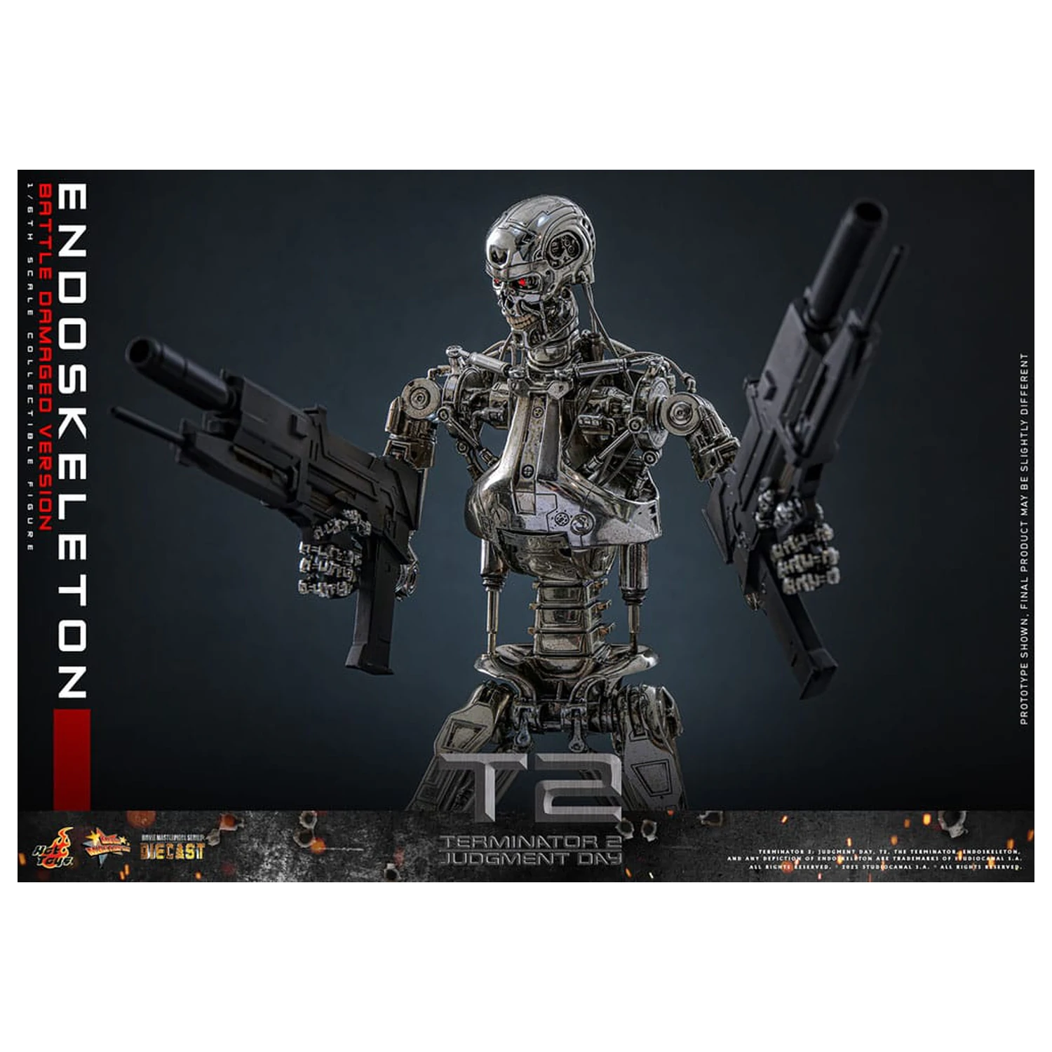 Terminator 2: Judgment Day Movie Masterpiece 1/6 Endoskeleton (Battle Damaged Version) akciófigura 31 cm termékfotó