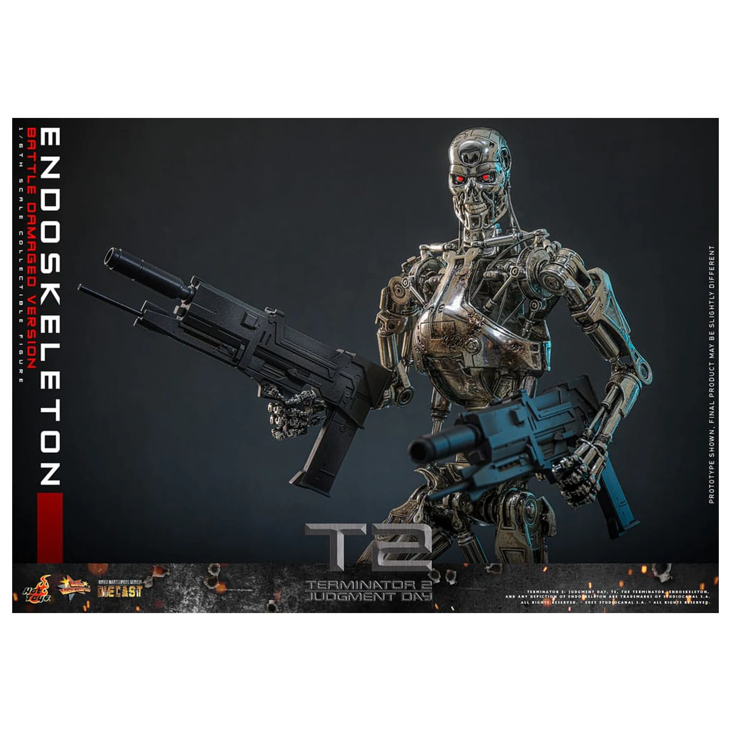 Terminator 2: Judgment Day Movie Masterpiece 1/6 Endoskeleton (Battle Damaged Version) akciófigura 31 cm termékfotó