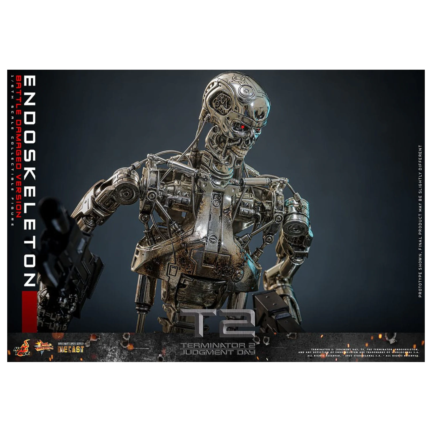 Terminator 2: Judgment Day Movie Masterpiece 1/6 Endoskeleton (Battle Damaged Version) akciófigura 31 cm termékfotó