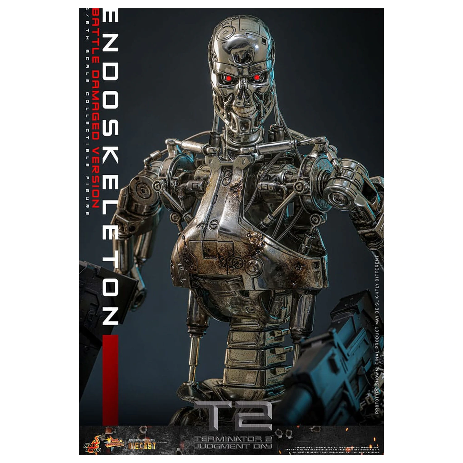 Terminator 2: Judgment Day Movie Masterpiece 1/6 Endoskeleton (Battle Damaged Version) akciófigura 31 cm termékfotó