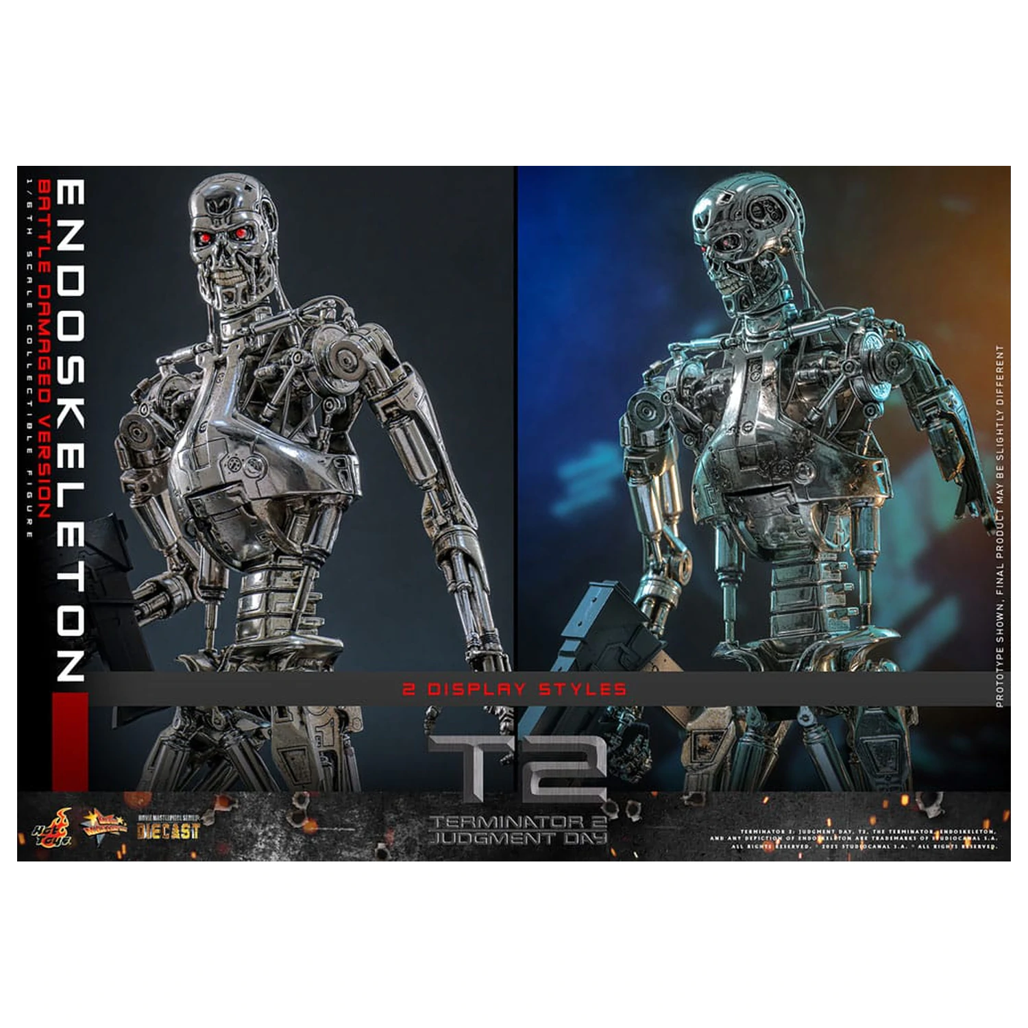 Terminator 2: Judgment Day Movie Masterpiece 1/6 Endoskeleton (Battle Damaged Version) akciófigura 31 cm termékfotó