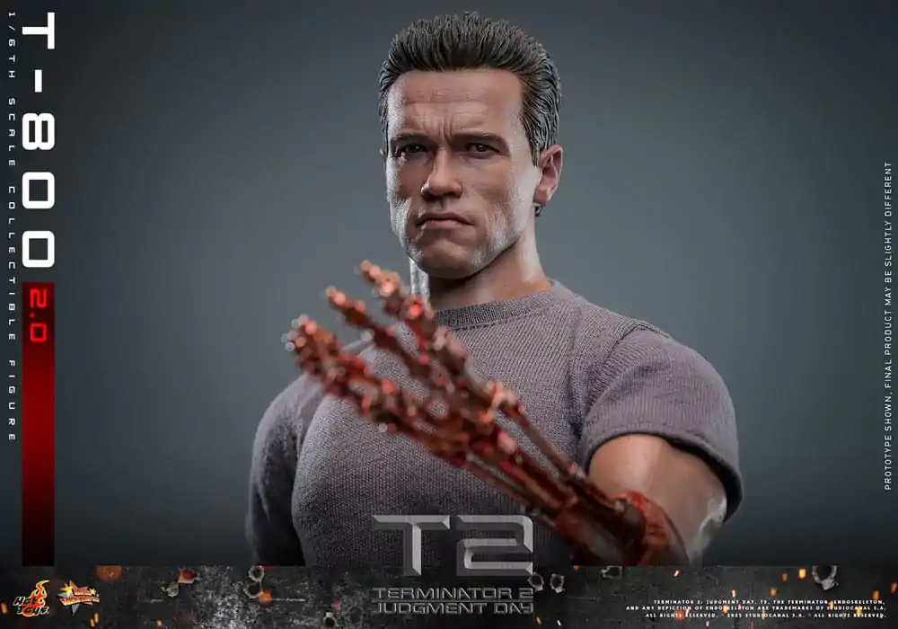 Terminator 2 Movie Masterpiece 1/6 T-800 2.0 akciófigura 32 cm termékfotó