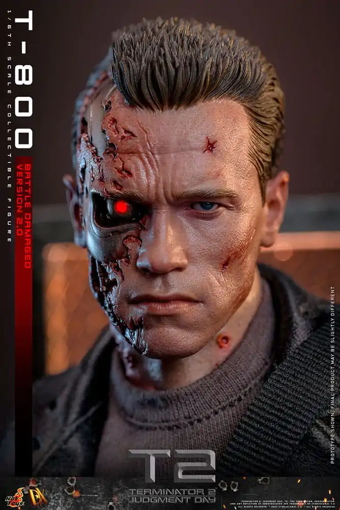 Terminator 2 Movie Masterpiece Action Figure 1/6 T-800 Battle Damaged Version 2.0 32 cm termékfotó