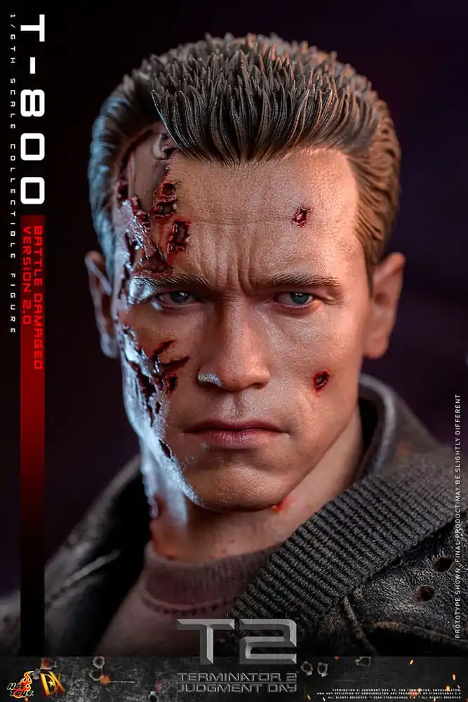 Terminator 2 Movie Masterpiece Action Figure 1/6 T-800 Battle Damaged Version 2.0 32 cm termékfotó