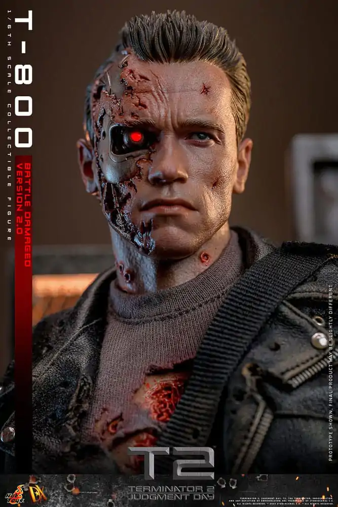 Terminator 2 Movie Masterpiece Action Figure 1/6 T-800 Battle Damaged Version 2.0 32 cm termékfotó