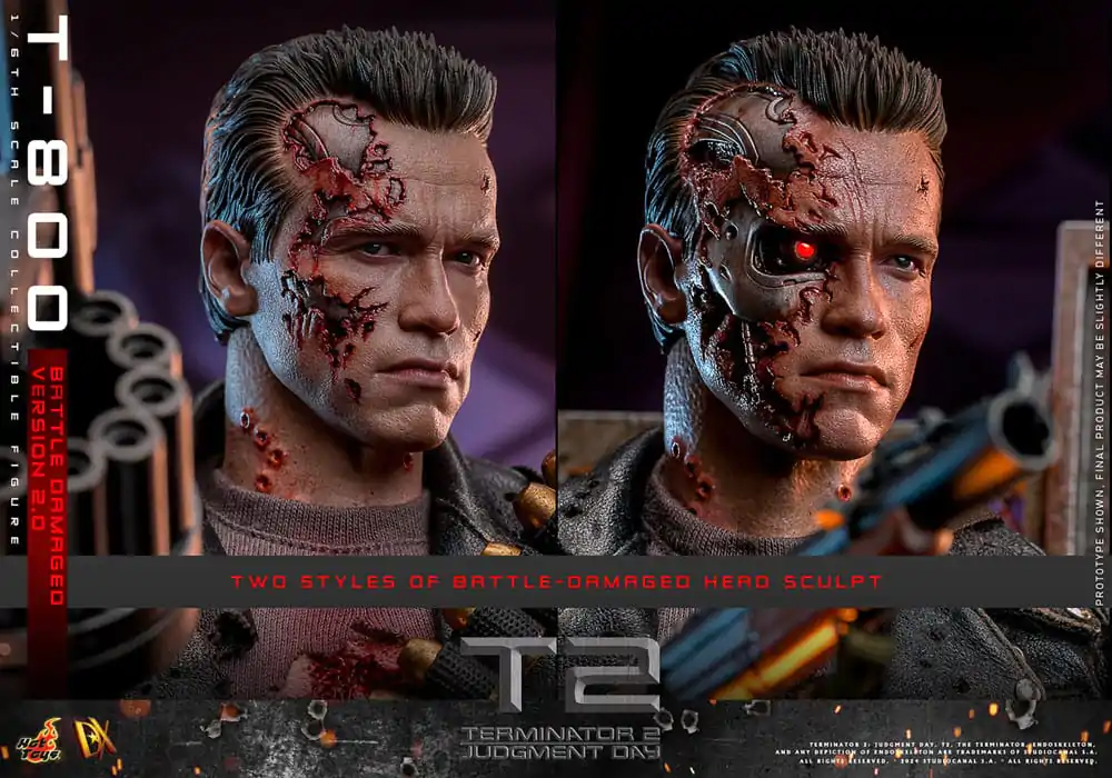 Terminator 2 Movie Masterpiece Action Figure 1/6 T-800 Battle Damaged Version 2.0 32 cm termékfotó