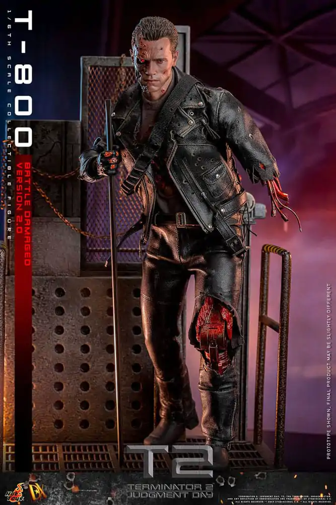 Terminator 2 Movie Masterpiece Action Figure 1/6 T-800 Battle Damaged Version 2.0 32 cm termékfotó