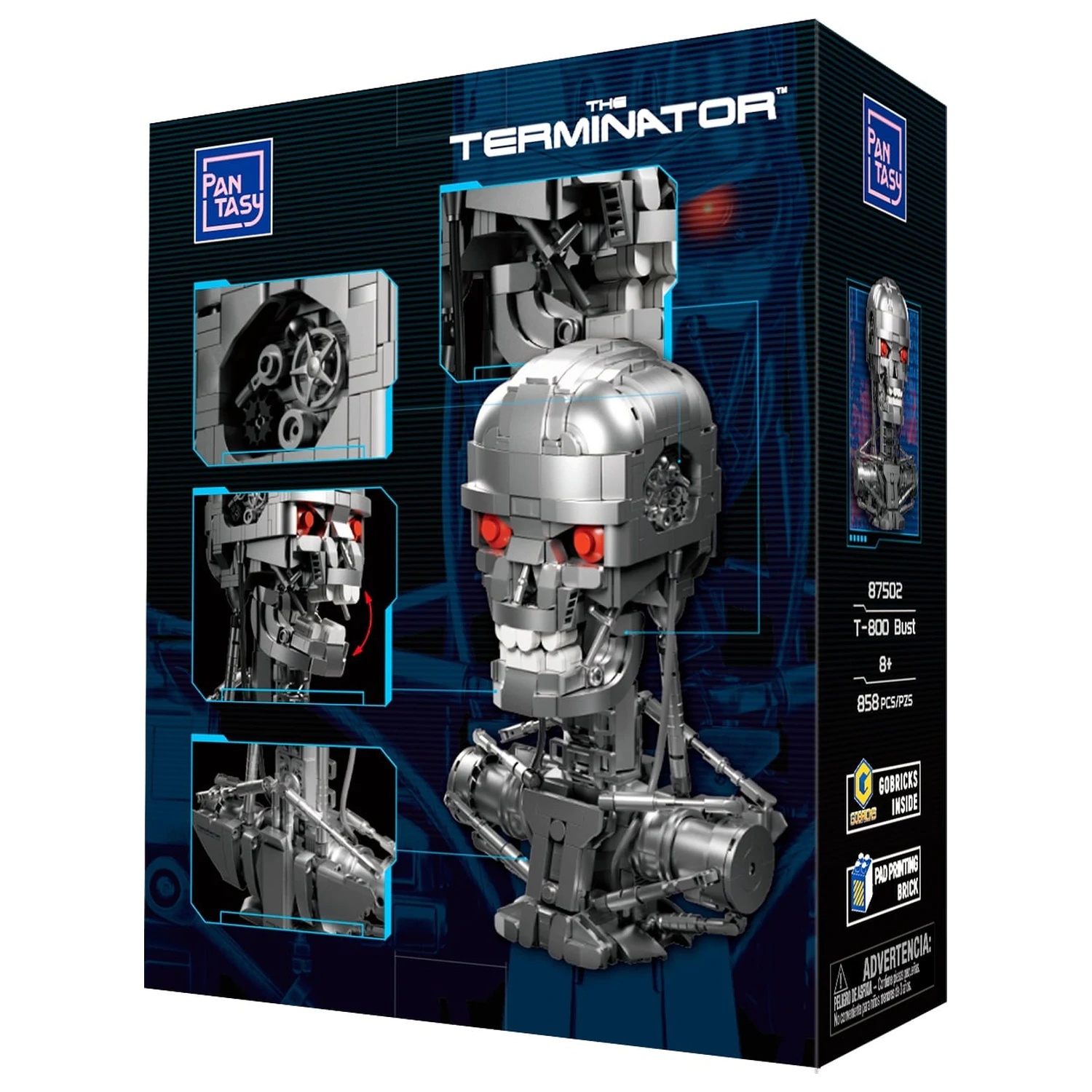 Terminator T-800 mellszobor Building Block 858 db-os építőkészlet termékfotó