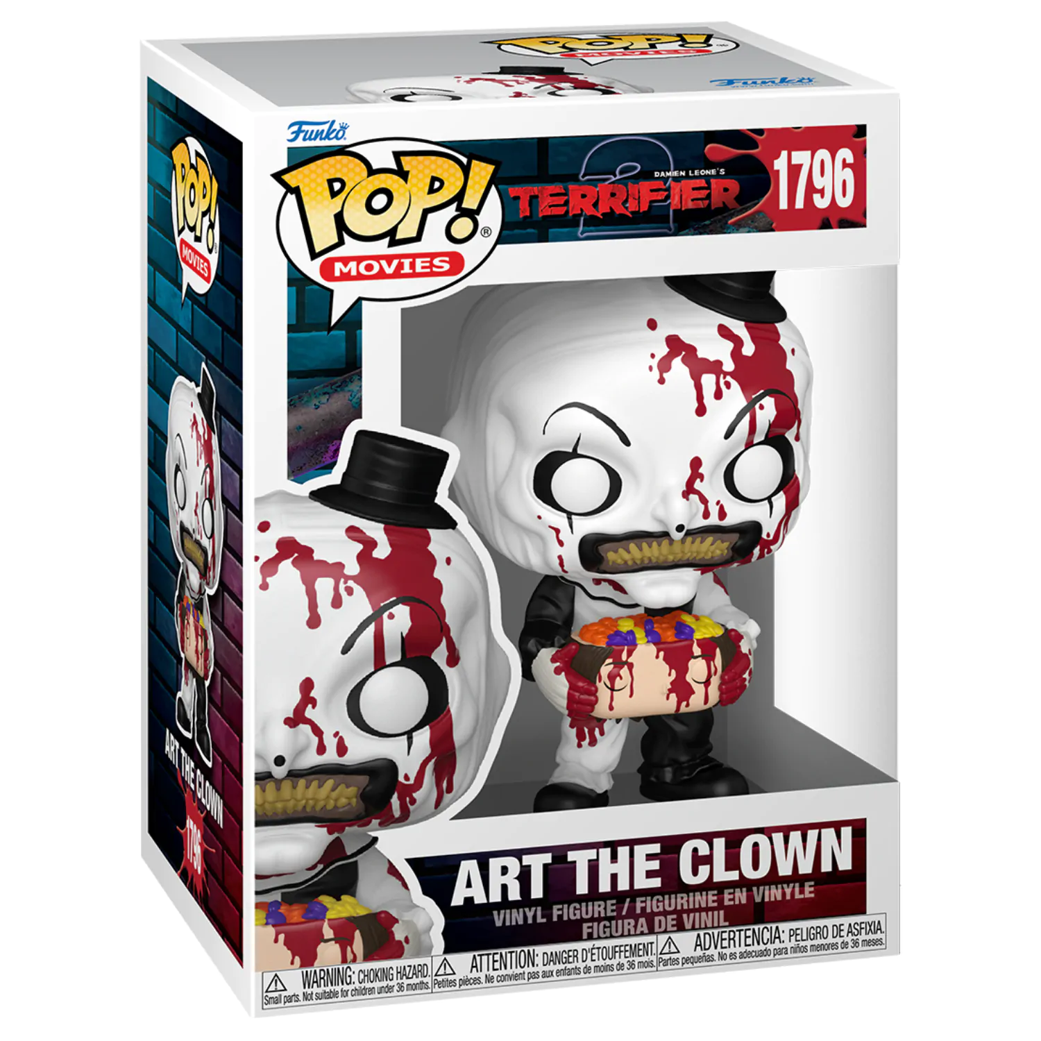 Terrifier 2 Funko POP! Movies Vinyl figura Art the Clown with Candy Filled Head 9 cm termékfotó