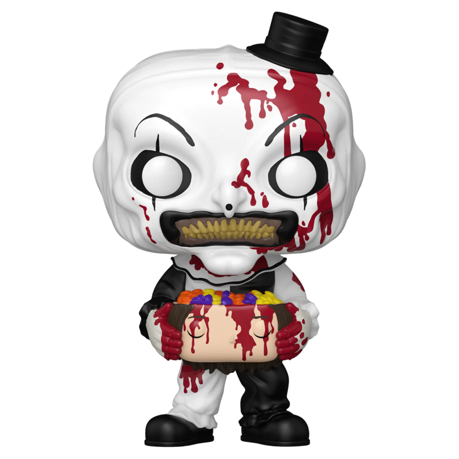 Terrifier 2 Funko POP! Movies Vinyl figura Art the Clown with Candy Filled Head 9 cm termékfotó