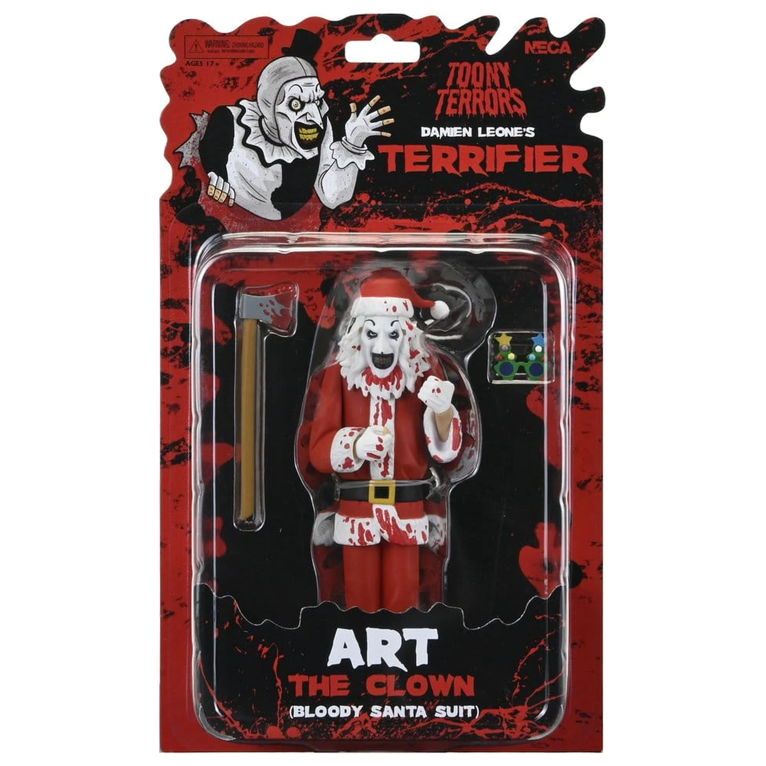 Terrifier 3 Toony Terrors akciófigura Santa Suit Art the Clown (Bloody Version) 15 cm    termékfotó
