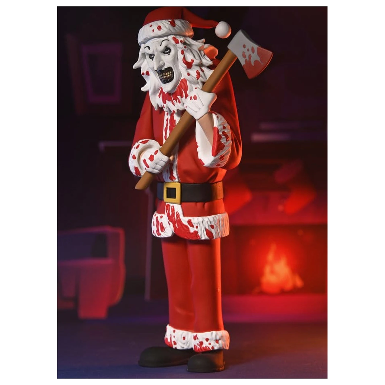 Terrifier 3 Toony Terrors akciófigura Santa Suit Art the Clown (Bloody Version) 15 cm    termékfotó