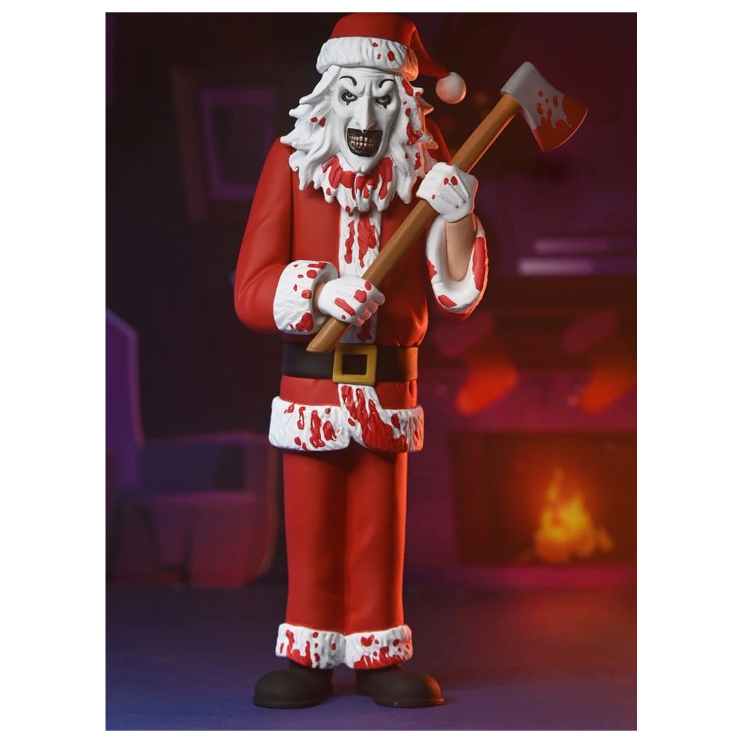 Terrifier 3 Toony Terrors akciófigura Santa Suit Art the Clown (Bloody Version) 15 cm    termékfotó