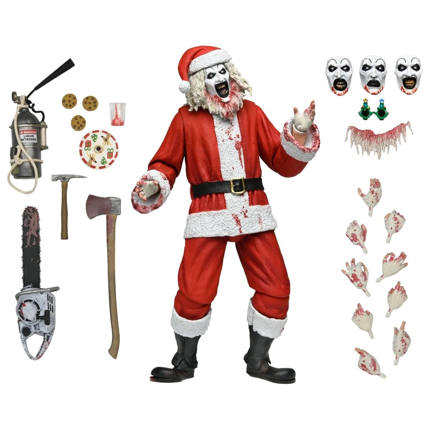 Terrifier 3 Ultimate Santa Suit Art the Clown (Bloody Version) akciófigura 18 cm termékfotó