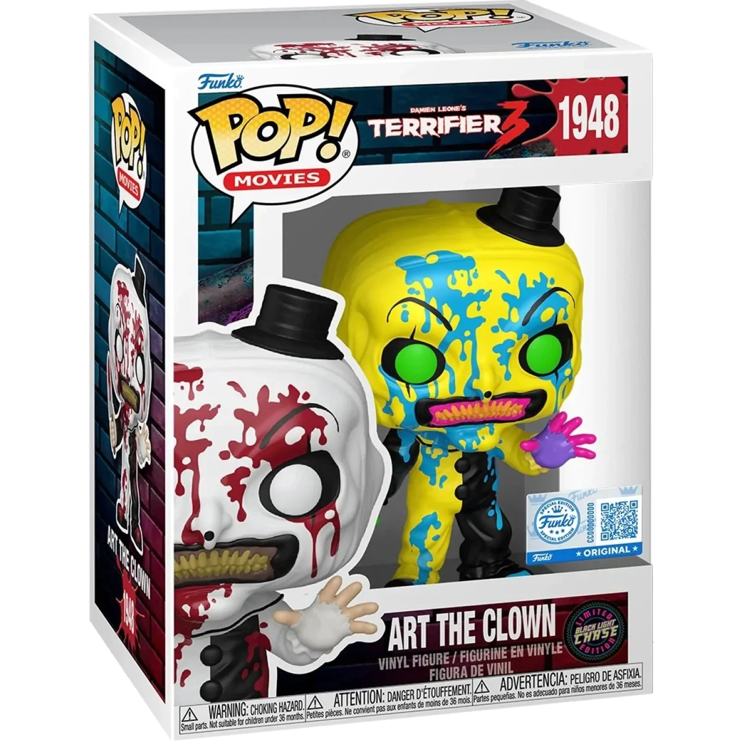 Terrifier Funko POP! figura - Art the Clown (Bloody) Chase  termékfotó