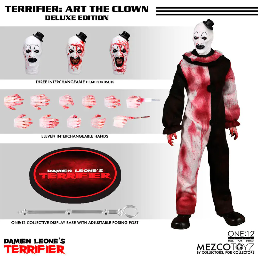 Terrifier One:12 Art the Clown figure 18cm termékfotó