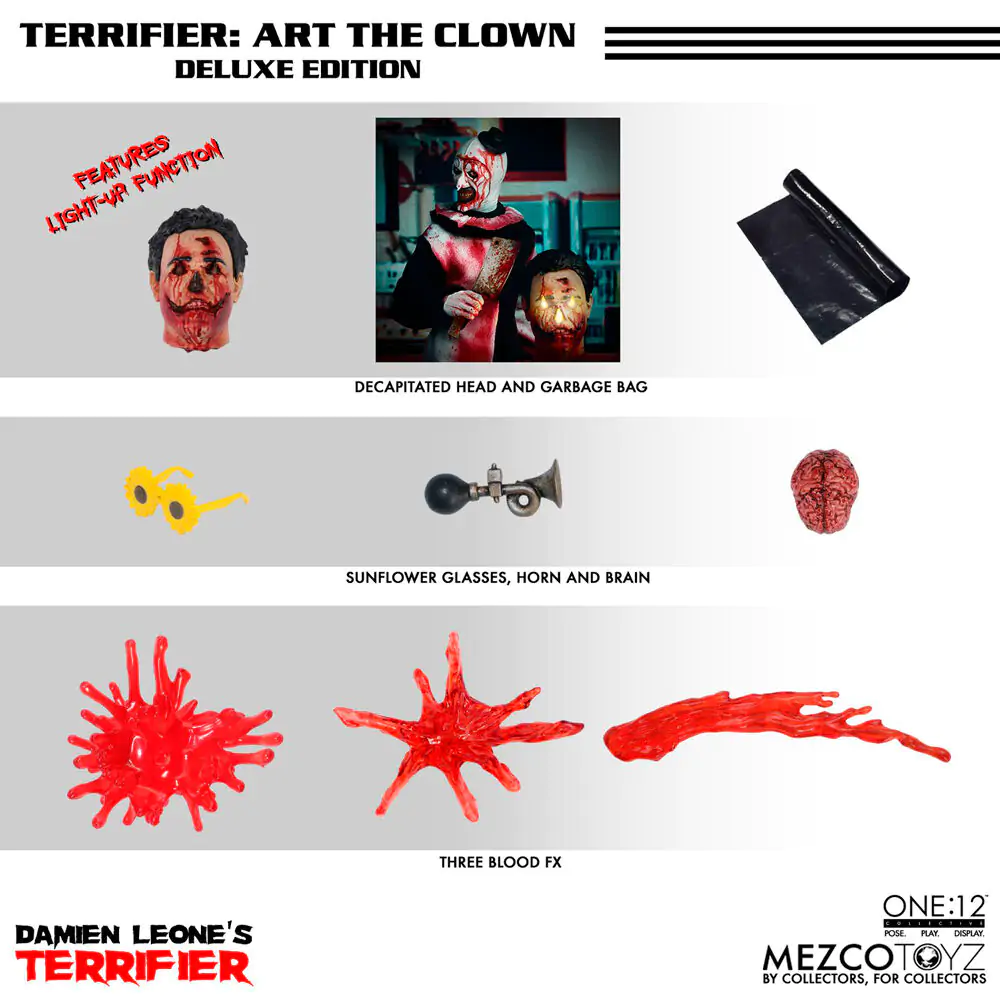 Terrifier One:12 Art the Clown figure 18cm termékfotó