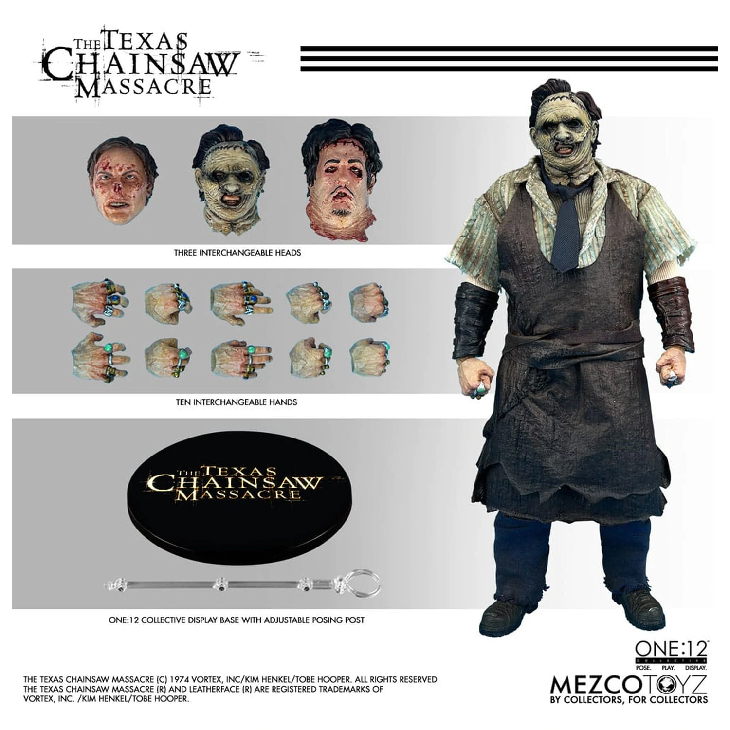 Texas Chainsaw Massacre (2003) 1/12 Leatherface akciófigura 17 cm termékfotó