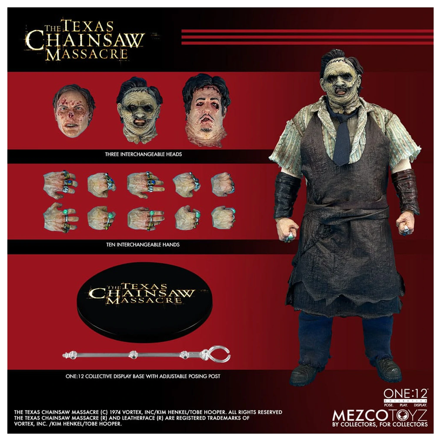 Texas Chainsaw Massacre (2003) 1/12 Leatherface akciófigura 17 cm termékfotó