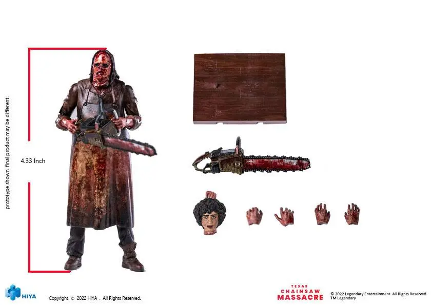 Texas Chainsaw Massacre (2022) Exquisite Mini akciófigura 1/18 Leatherface Slaughter Version 11 cm termékfotó