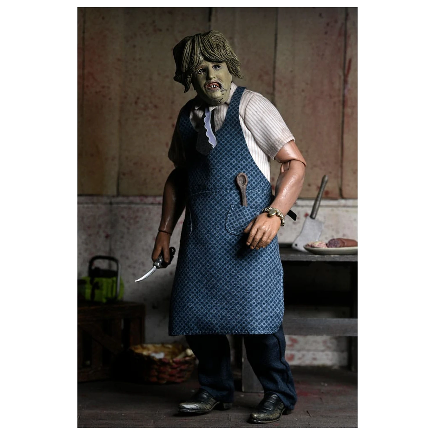 Texas Chainsaw Massacre Clothed akciófigura Leatherface with Old Lady Mask 20 cm termékfotó