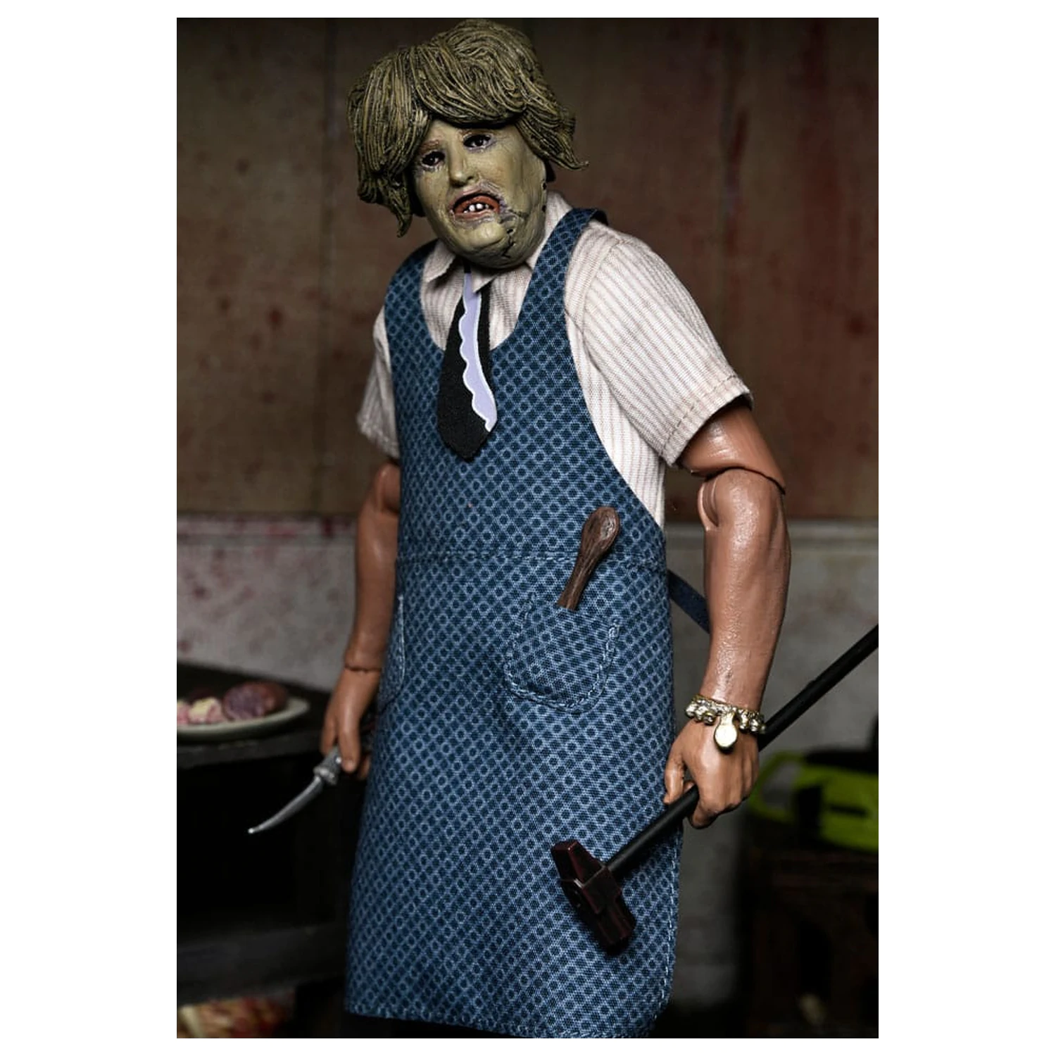 Texas Chainsaw Massacre Clothed akciófigura Leatherface with Old Lady Mask 20 cm termékfotó