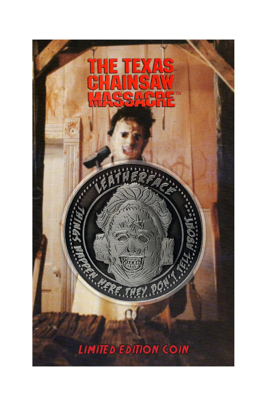 Texas Chainsaw Massacre Leatherface gyűjthető érme Limitált kiadás termékfotó