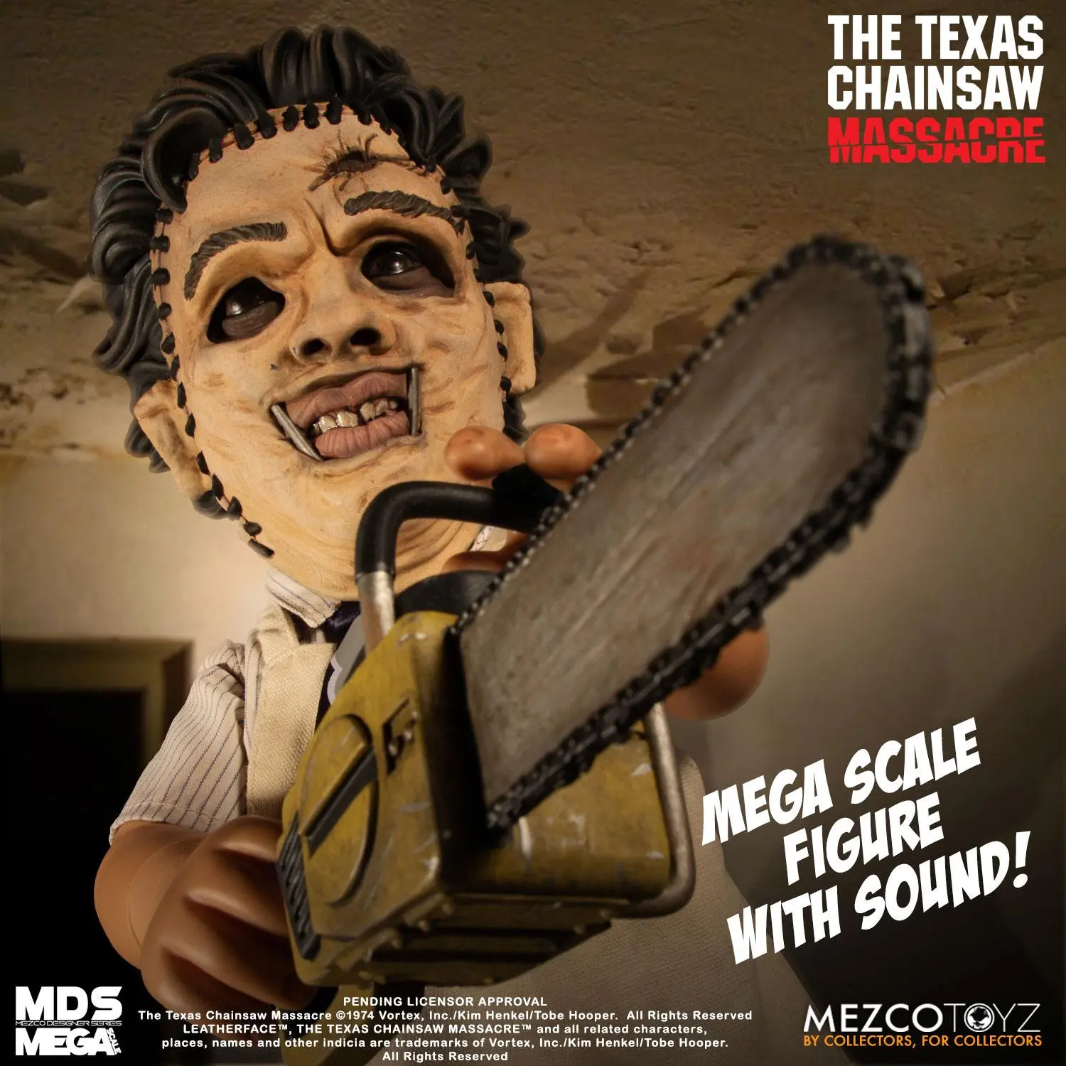 Texas Chainsaw Massacre Mega Scale Feature Leatherface akciófigura hanggal 38 cm termékfotó