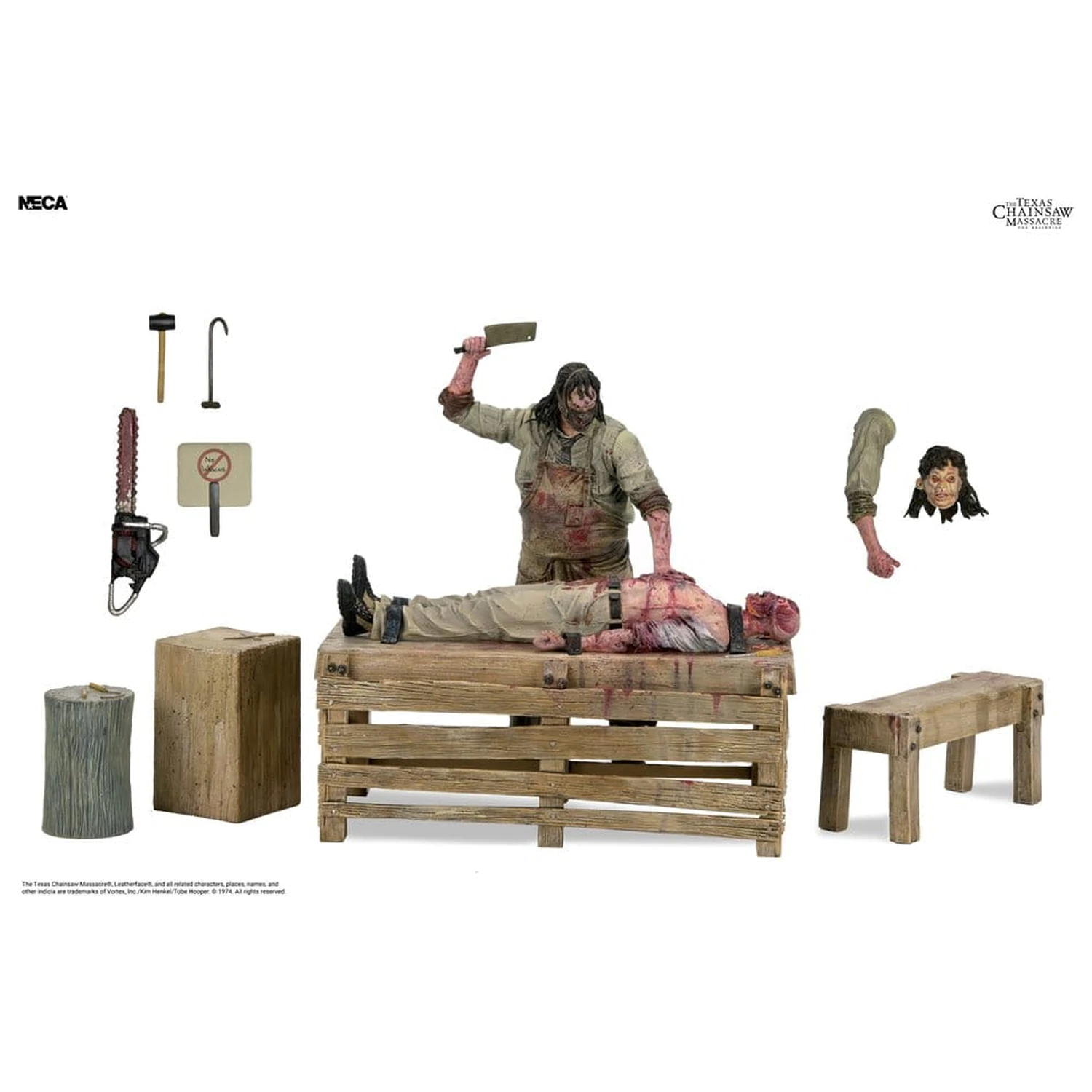 Texas Chainsaw Massacre: The Beginning Diorama akciófigura Leatherface Slaughterhouse Boxed Set 18 cm termékfotó