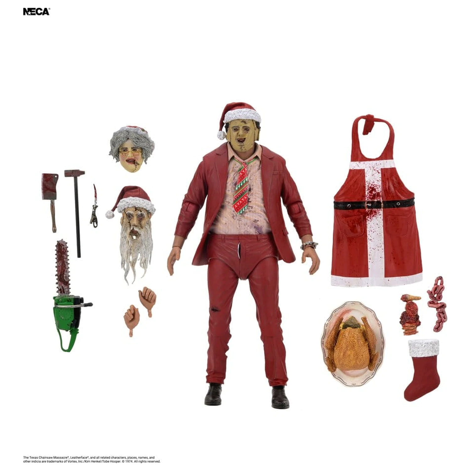Texas Chainsaw Massacre Ultimate Santa Leatherface akciófigura 18 cm termékfotó