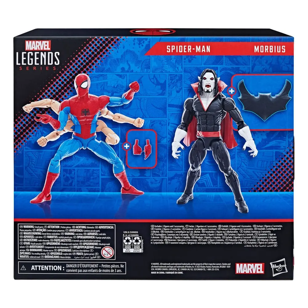 The Amazing Spider-Man Marvel Legends Spider-Man &amp; Morbius 2 db-os akciófigura 15 cm termékfotó