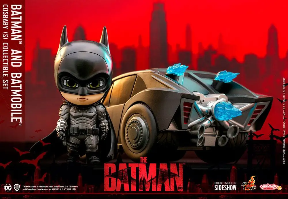 The Batman Cosbaby Batman és BatmobileMini figura csomag  12 cm termékfotó
