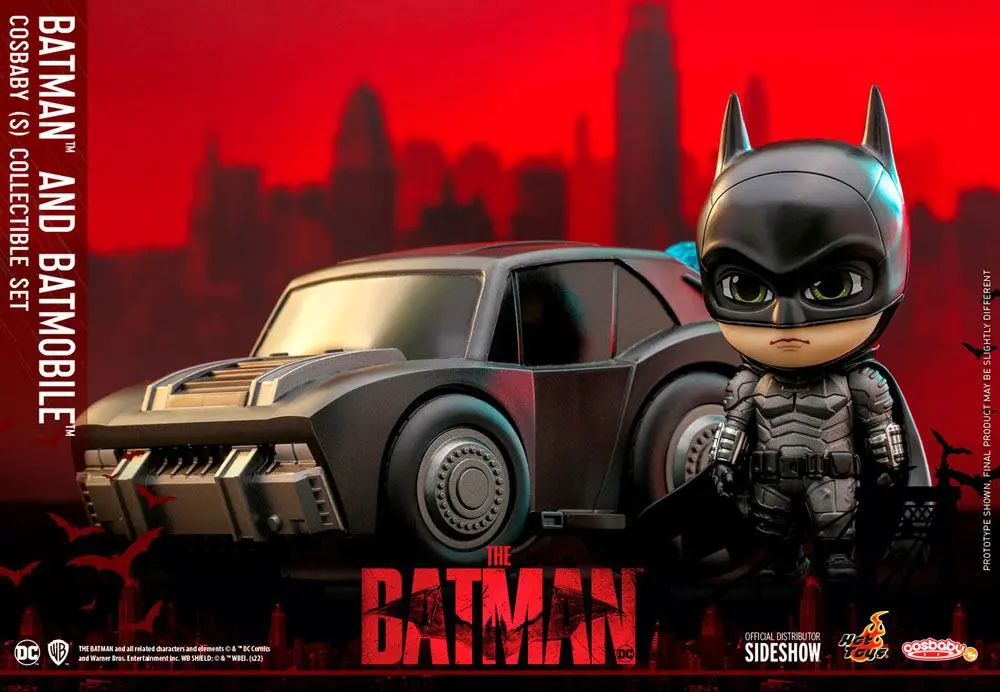 The Batman Cosbaby Batman és BatmobileMini figura csomag  12 cm termékfotó