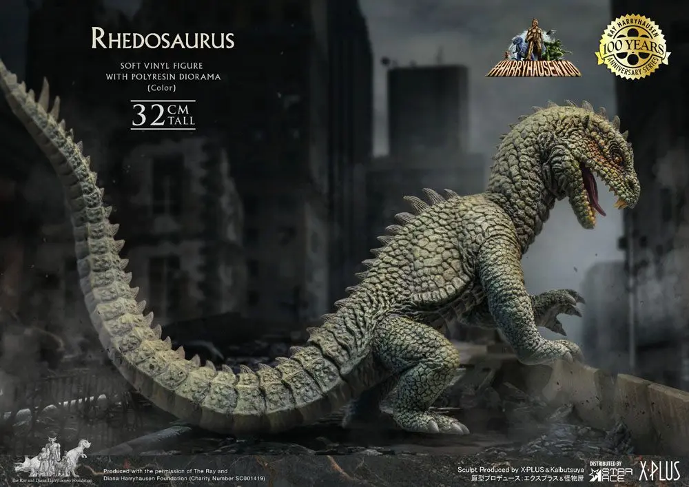 The Beast from 20,000 Fathoms Ray Harryhausens Rhedosaurus Color Soft Vinyl szobor figura 32 cm termékfotó