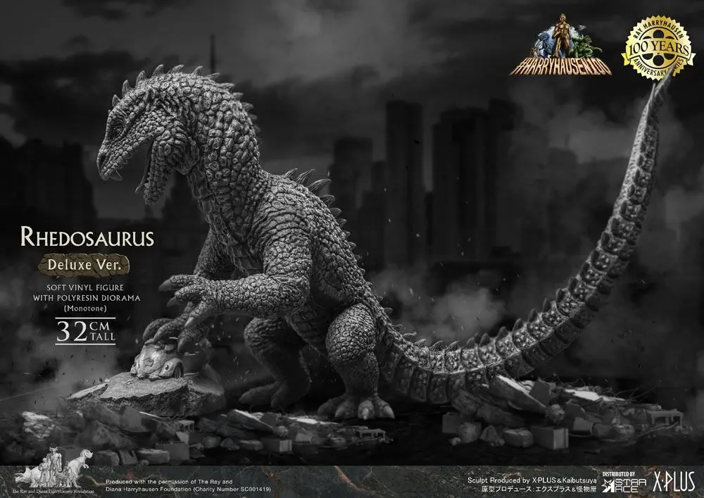 The Beast from 20,000 Fathoms Ray Harryhausens Rhedosaurus Monotone Deluxe Ver. Soft Vinyl szobor figura 32 cm termékfotó