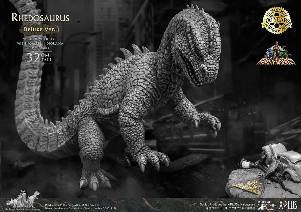 The Beast from 20,000 Fathoms Ray Harryhausens Rhedosaurus Monotone Deluxe Ver. Soft Vinyl szobor figura 32 cm termékfotó