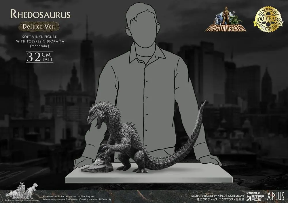 The Beast from 20,000 Fathoms Ray Harryhausens Rhedosaurus Monotone Deluxe Ver. Soft Vinyl szobor figura 32 cm termékfotó