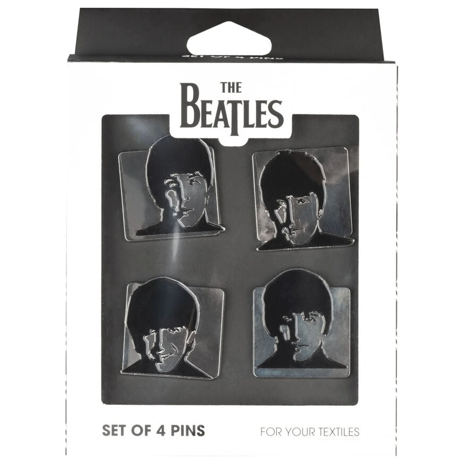 The Beatles 4 db-os kitűző csomag termékfotó